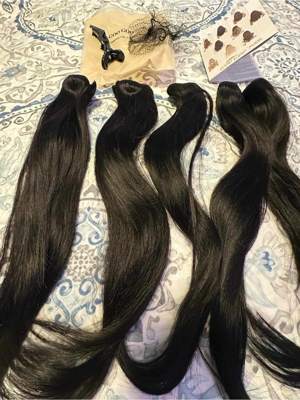 Clip-In Human Hair Extensions - Natural Black (7-Pack)